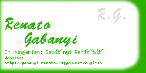 renato gabanyi business card